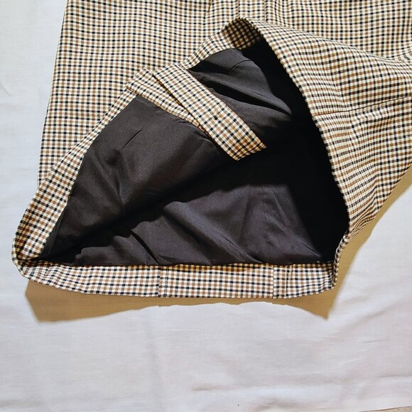 NWT Toccin Short Sleeve Button Front Plaid Mini Dress 4 - Picture 7 of 9